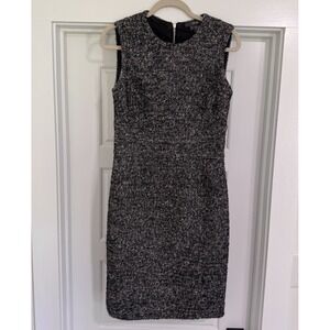 Per se‎ Dress  Woven Sleeveless Black White Classic Cotton Wool Size 6
